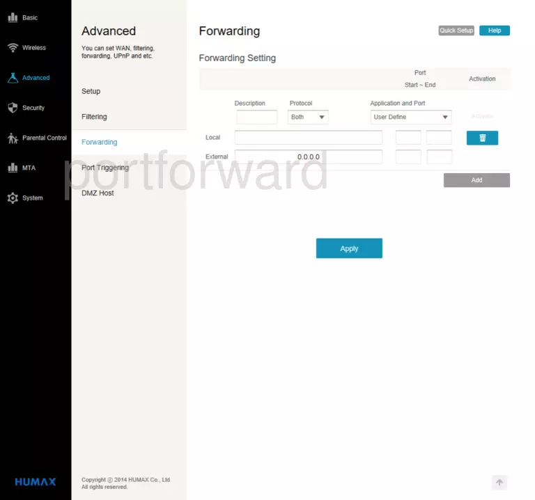 port forwarding