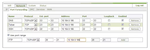 port forwarding