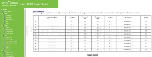 Legrand On-Q 364772-02-V1 Port Forwarding