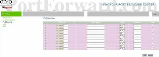 Legrand On-Q_DA1004 port forward