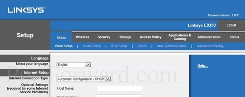 Linksys E8350 Basic Setup