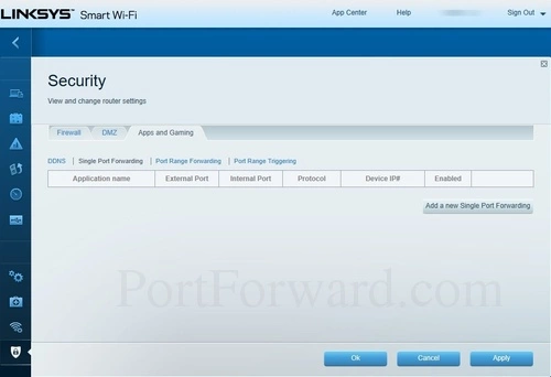 Linksys EA6900 Single Port Forwarding