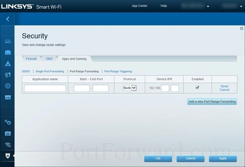 Linksys EA8500 Port Range Forwarding