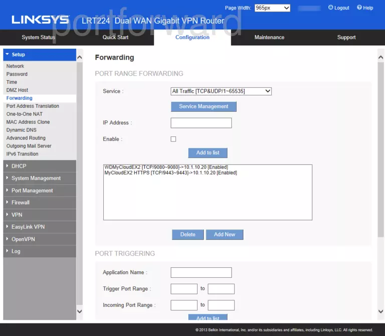 port forwarding