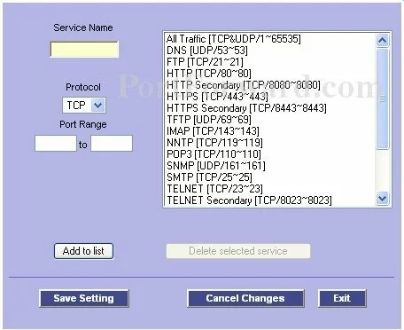 Linksys RV016 port forward