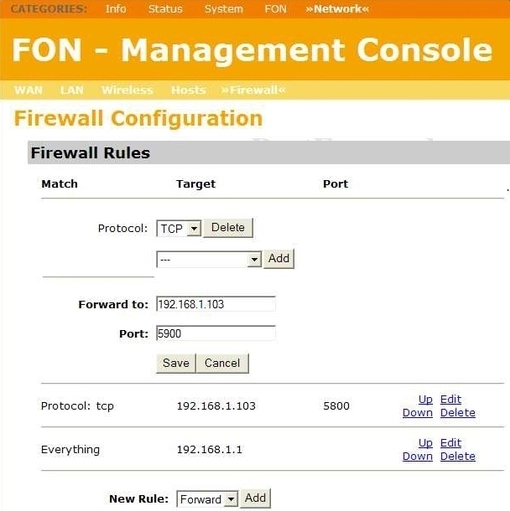 Linksys FON-WRT54GL port forward