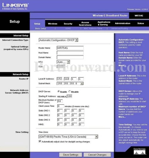 Linksys WRT54GX