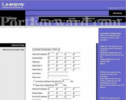 Linksys WRT54GX4