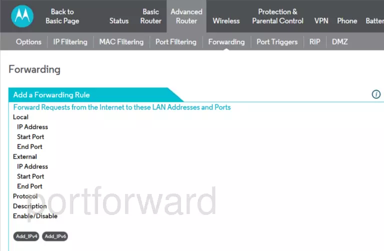 port forwarding