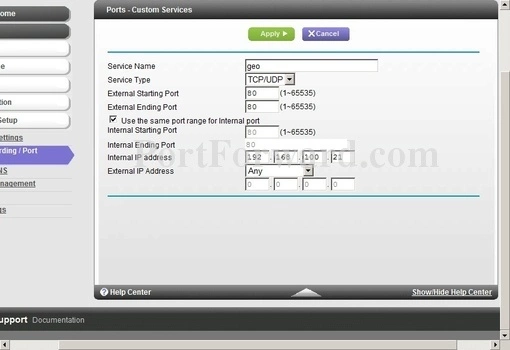 Netgear C6300 port forward