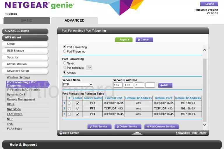 port forwarding