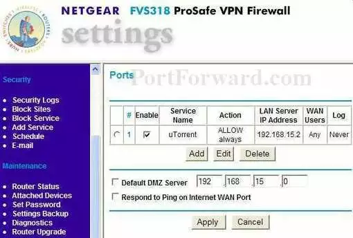 Netgear FVS318