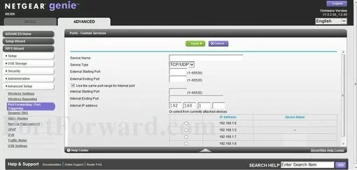 Netgear R6300v2 port forward