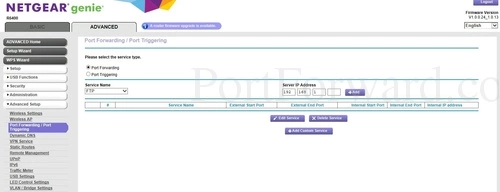 Netgear R6400 Port Forwarding - Port Triggering