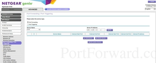 Netgear R7000 Port Forwarding and Port Triggering