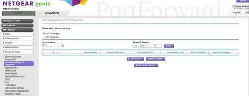 Netgear R8500 Port Forwarding and Port Triggering