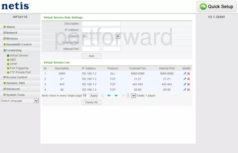 port forwarding