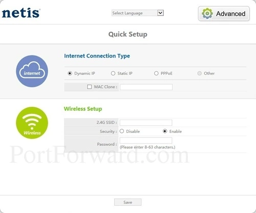 Netis WF2419E Quick Setup