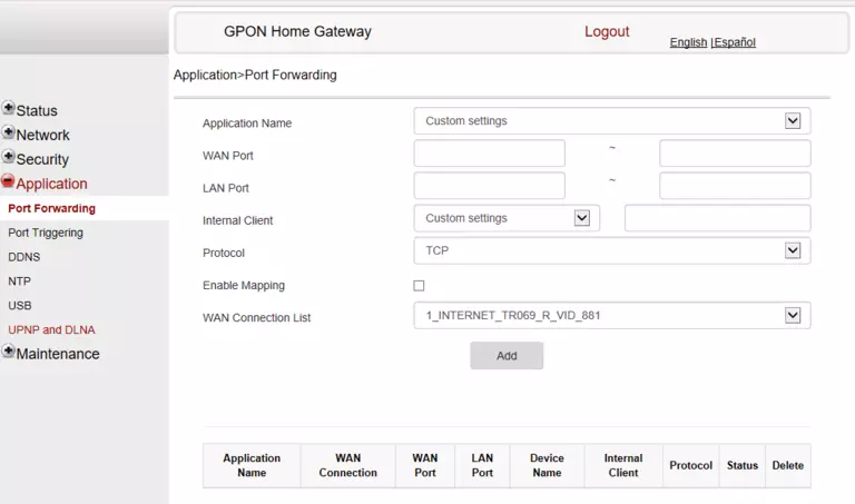 port forwarding