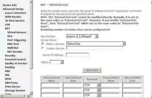 Nucom R5000UNv2 port forward