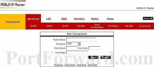 Paradigm PTI-8611GU port forward