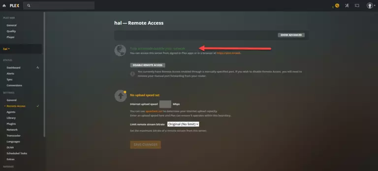 plex remote access success