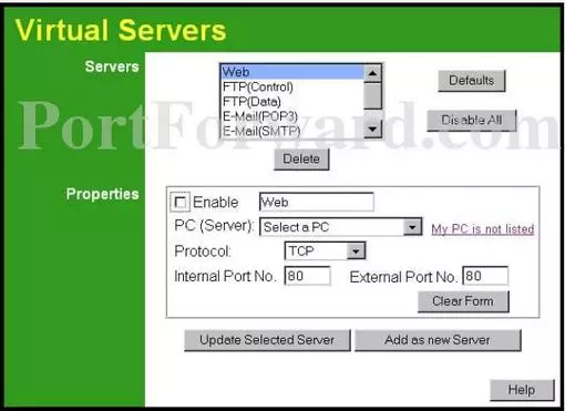 Prolink WER-401 port forward