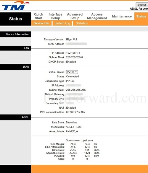 Riger DB120WL Device Info