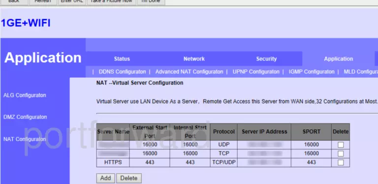 port forwarding