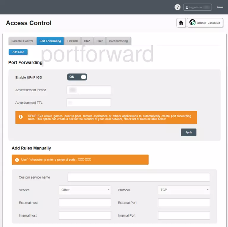 port forwarding