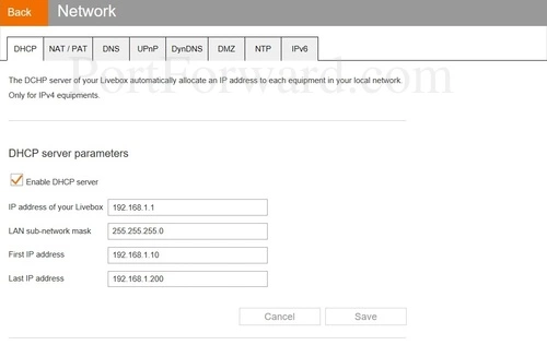 Sagemcom Livebox 4 DHCP