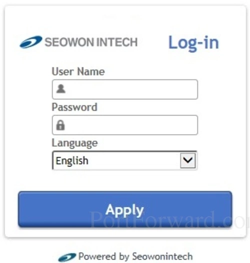 Seowonintech SLC-120S07OG Login