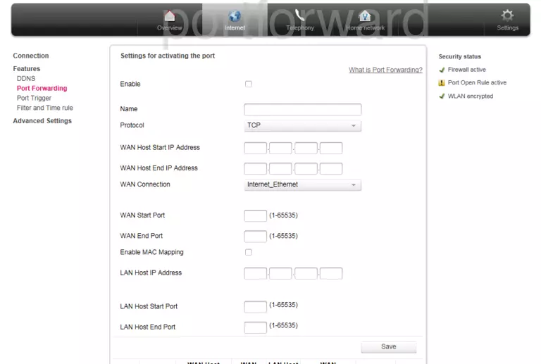 port forwarding