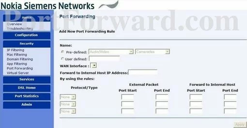 Siemens Nokia_C2110 port forward