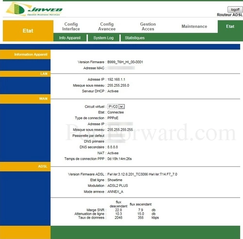 Sitel DB120WL Info Appareil