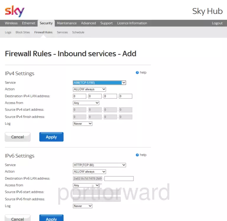 port forwarding