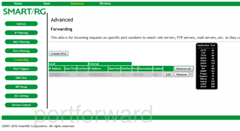 port forwarding