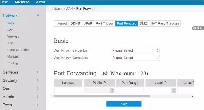 port forwarding