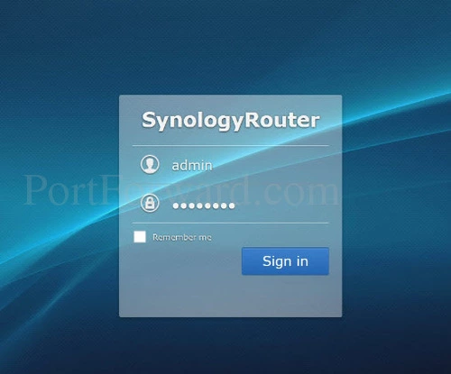 Synology RT1900ac login