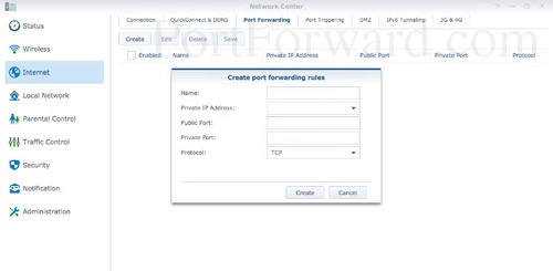 Synology RT2600ac port forward