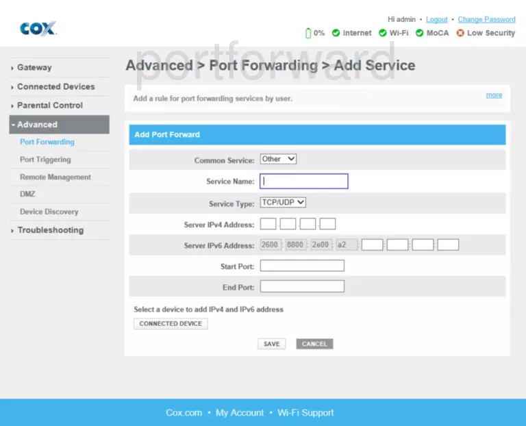 port forwarding