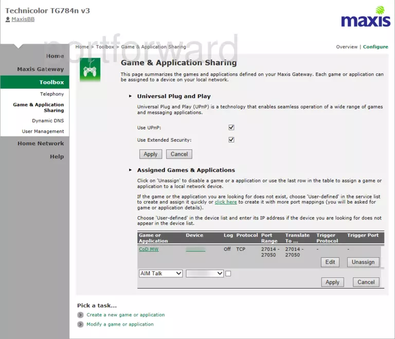 port forwarding