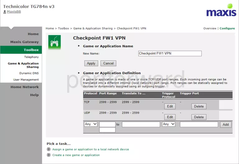 port forwarding