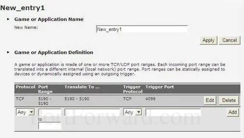 Technicolor TG788vn v2 - MediaAccess Game and Application Sharing - New Game or Application 02