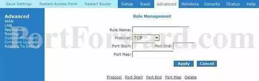 Telkom Mega-100WR port forward