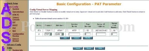 Telkom MPC850 port forward