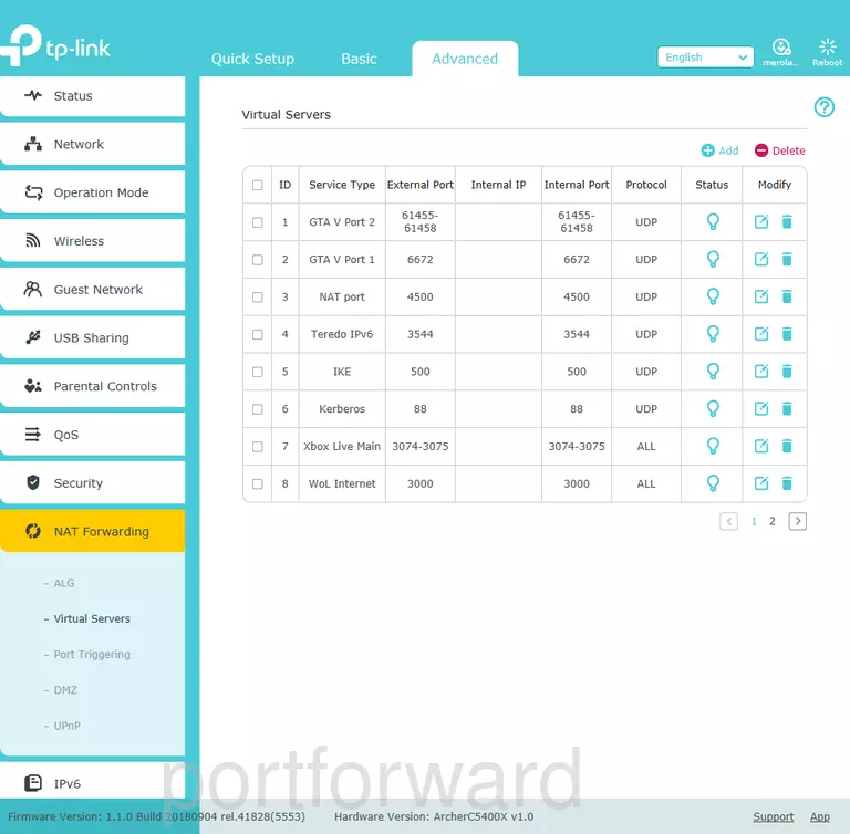 port forwarding