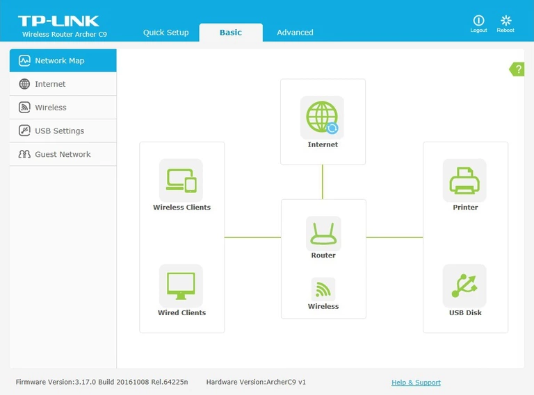 TP-Link Archer C9 Network Map