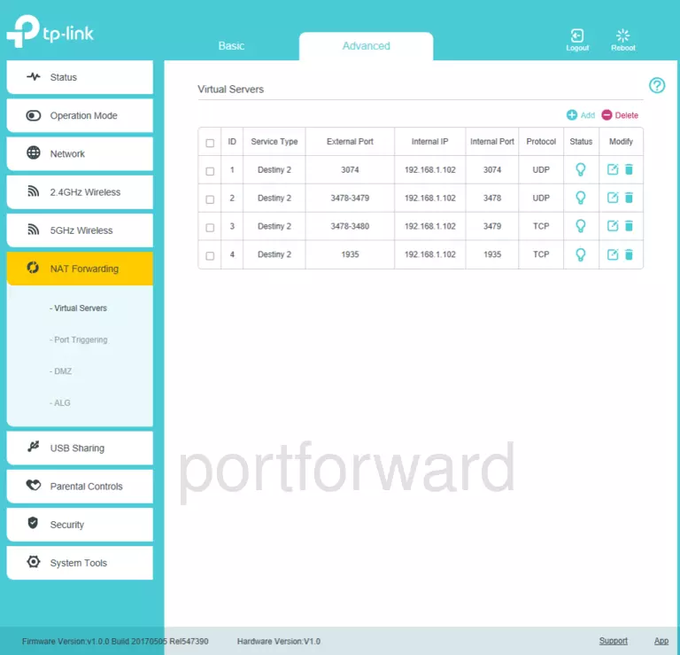 port forwarding