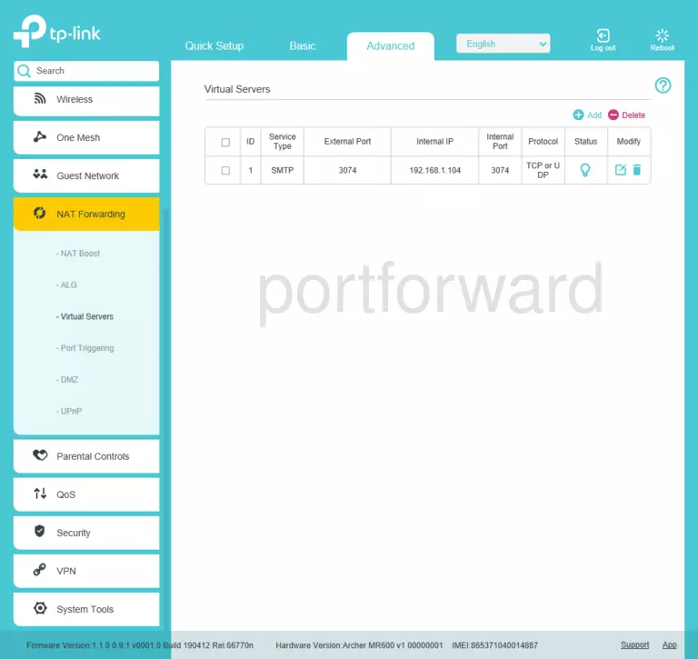 port forwarding